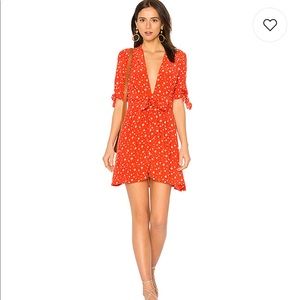 *UNUSED* orange floral dress!